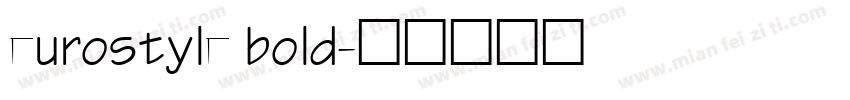 eurostyle bold字体转换